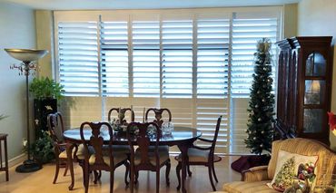 Custom Shutter Highrise Living By-Pass Track System HIDDEN TILT Dallas Tx
