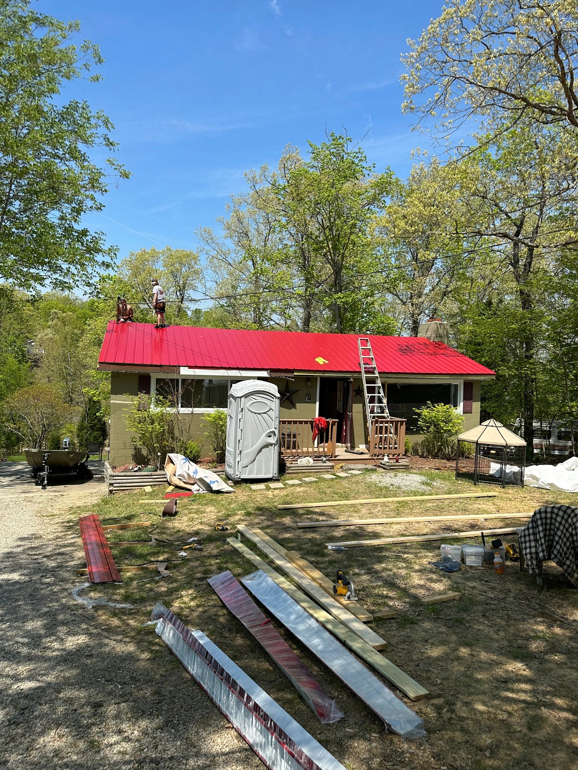 New standing-seam metal roof after hail storm damage repair — Grayson County, KY