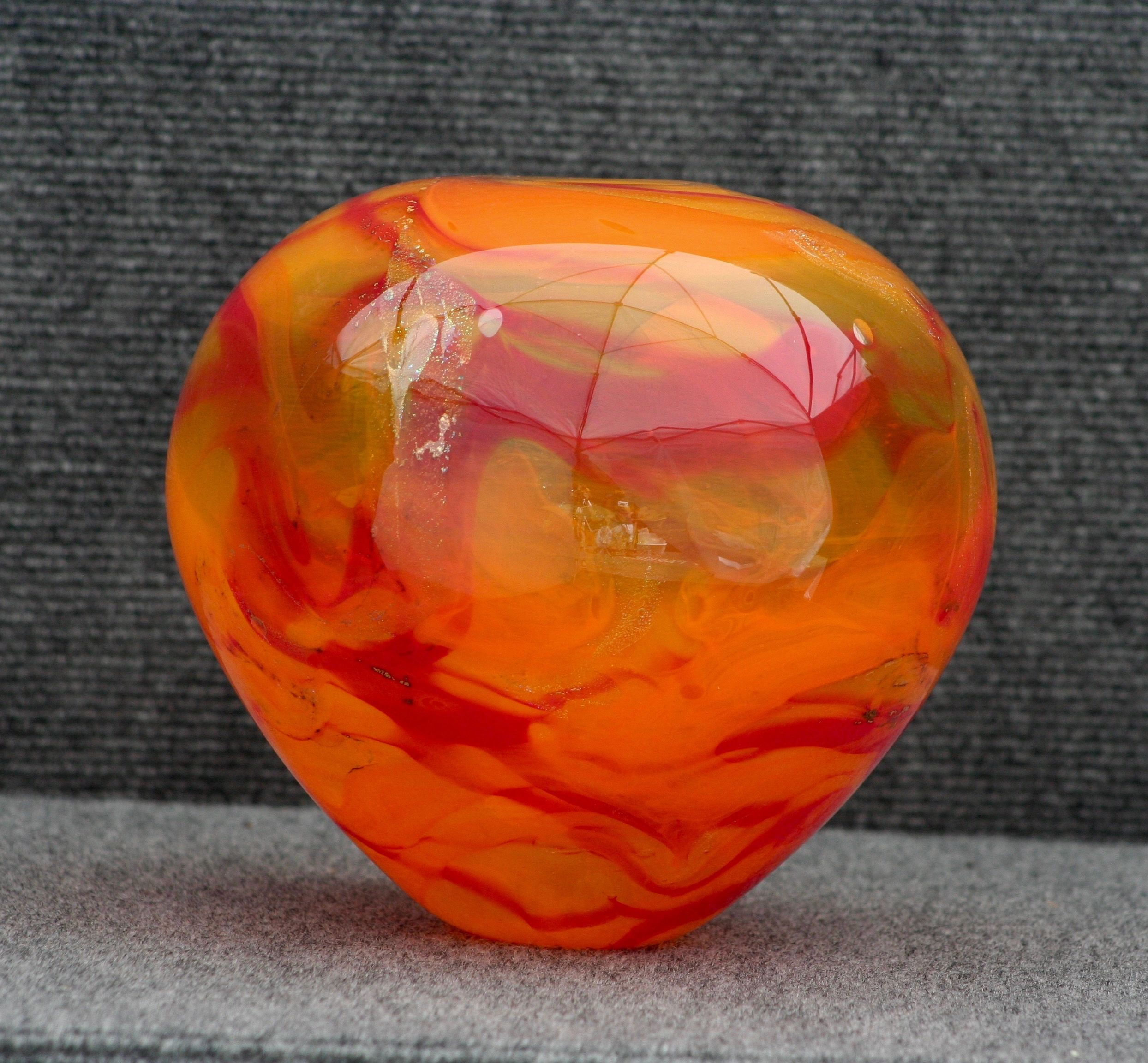 Blown Glass Vase with gold leaf