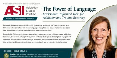 Workshop on language's role in addiction and trauma recovery.
