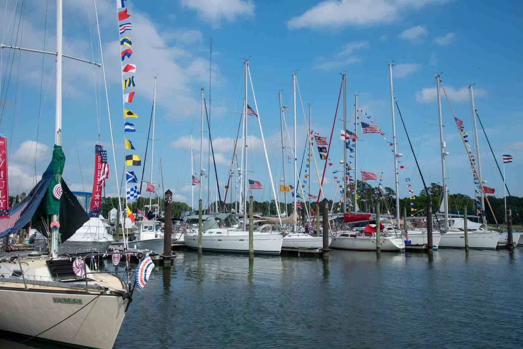 NNSA members show their dress colors  for the 4th of July holiday at Cape Charles