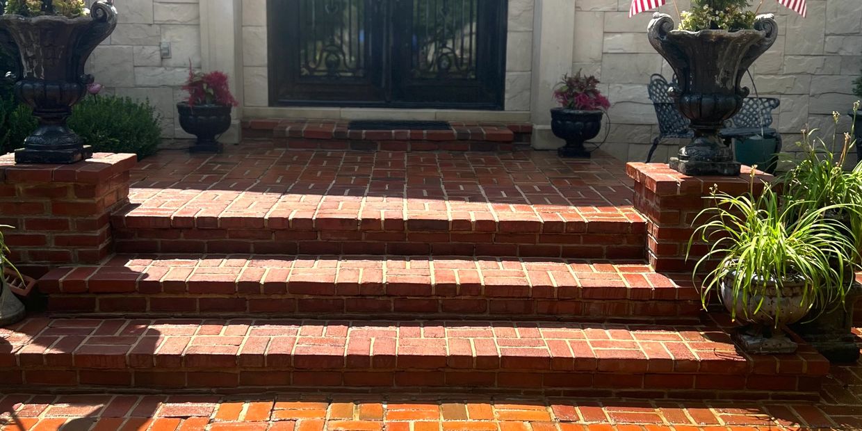 This is a house that was pressure washed