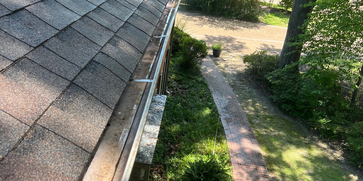 This is a picture of gutter cleaning 