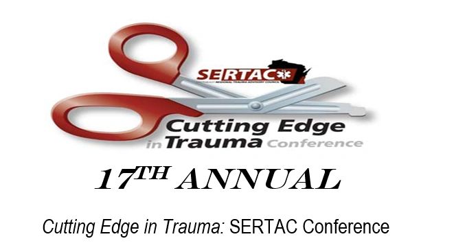 Logo for 17th Annual Cutting Edge in Trauma SERTAC Conference.
