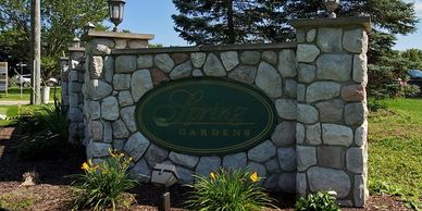 New construction residential development entrance sign