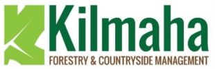Logo of Kilmaha Forestry &amp; Countryside Management with a green leaf design.
