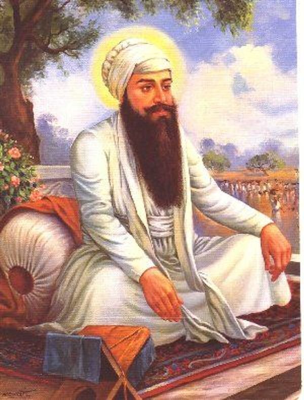 Guru Raam Das Ji overseeing the construction at Amritsar