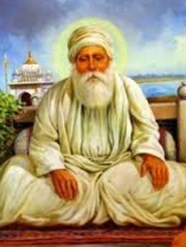 Guru Amar Das Ji sat meditating