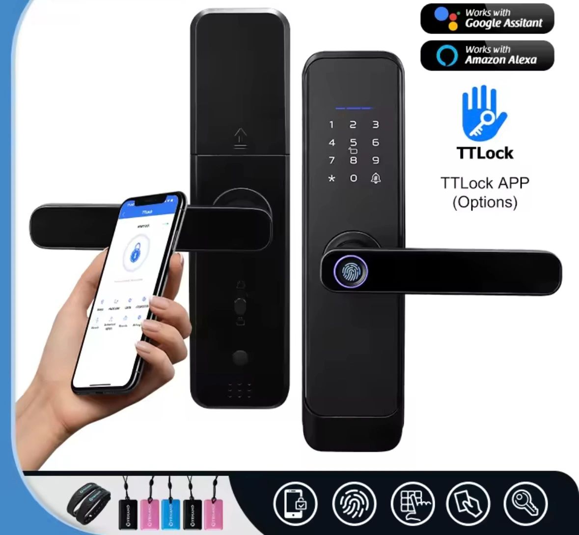CG Locks Fingerprint Lock Water-resistant Wifi Remote Control Bluetooth ...