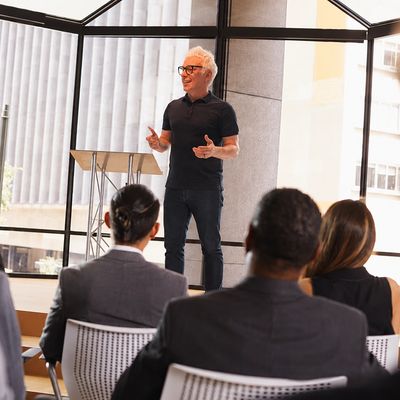 Jay Forden leadership coach presenting keynote to executive leaders