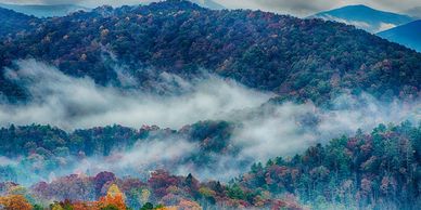Smokey Mountains seen from Sevierville, TN 