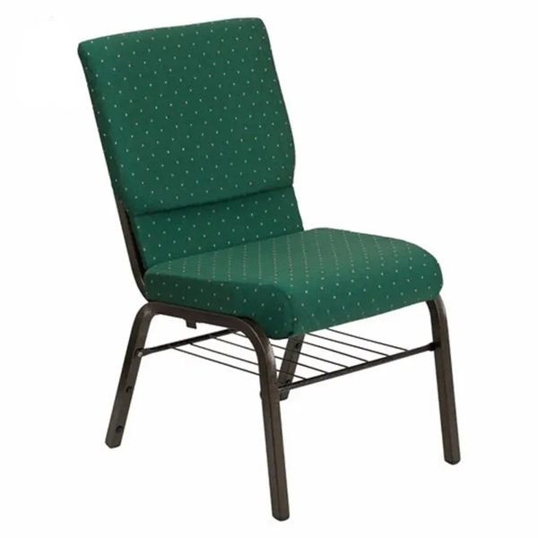 Padded Interlocking Church Chairs with Book Rack