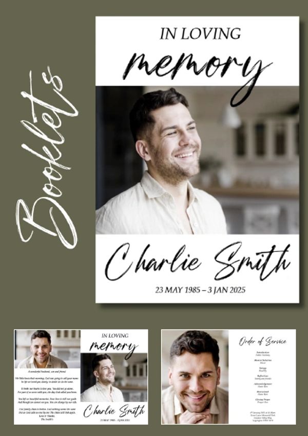 Memorial booklet for Charlie Smith, celebrating his life and legacy.