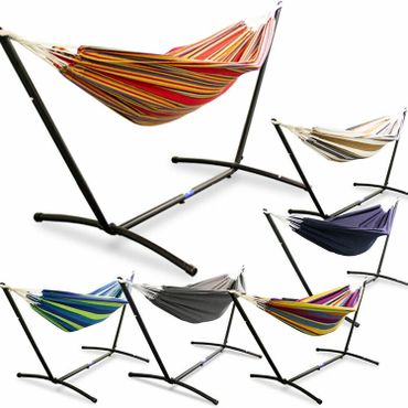 Portable Canvas Hammock With Stand, For Outdoor Park Camping