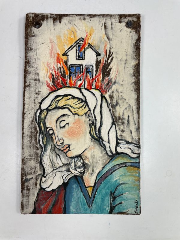 For Ukraine. Stoneware. Colored Slips. Glaze.