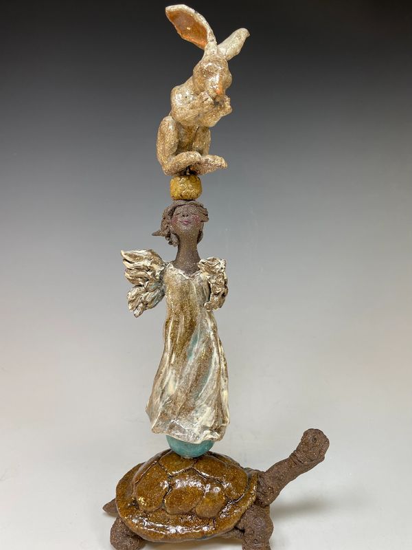 Contentment. Stoneware, Oxides, Colored Slip, Underglaze, Glaze.