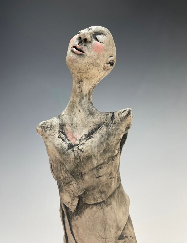 Into the Light. Detail. Porcelain, Oxides, Underglaze.