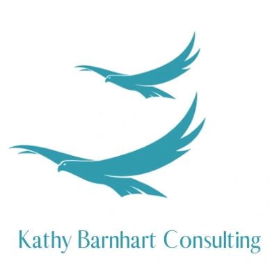 Logo with two stylized teal birds and consulting company name.