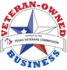 Veteran-owned Business Verified by the Texas Veterans Commission badge