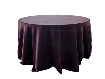 eggplant lamour satin tablecloth