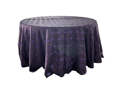 eggplant sequin dot tablecloth