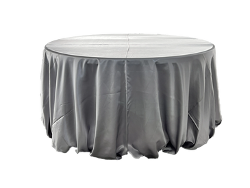 grey satin tablecloth