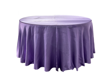 victorian lilac satin tablecloth