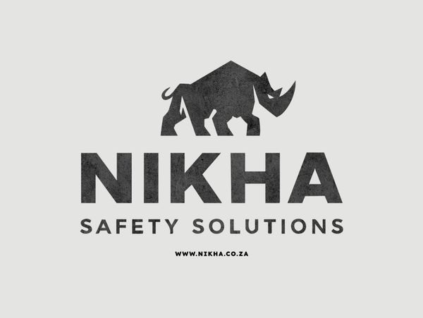 Logo for Nikha Safety Solutions featuring a stylized rhino graphic.