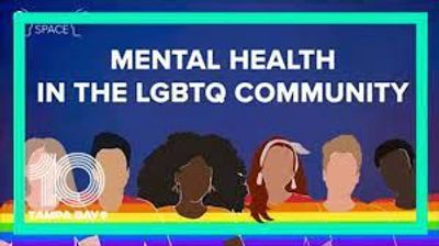 Graphic on mental health in the LGBTQ community.