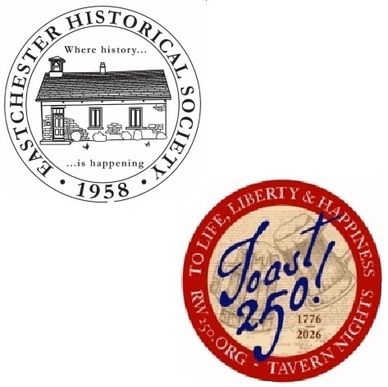 Logos of Eastchester Historical Society and Toast 250! celebration.