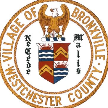 Seal of Village of Bronxville, Westchester County with eagle and shield.