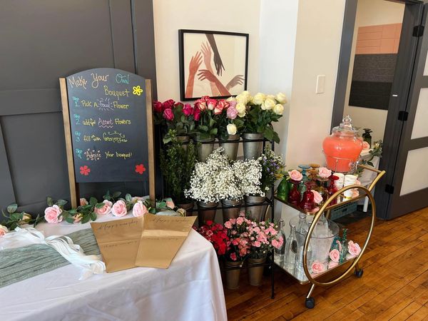 A Flower Bar Event in Lakewood, Ohio.