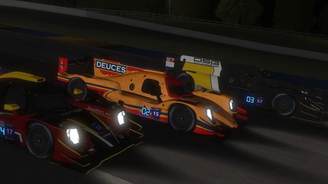 Mantus with an overtake down into T1 at Road Atlanta, going from P4 to P2. 