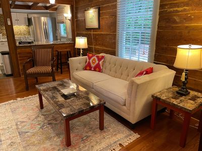 Living Room With Sofa and Coffee Table
