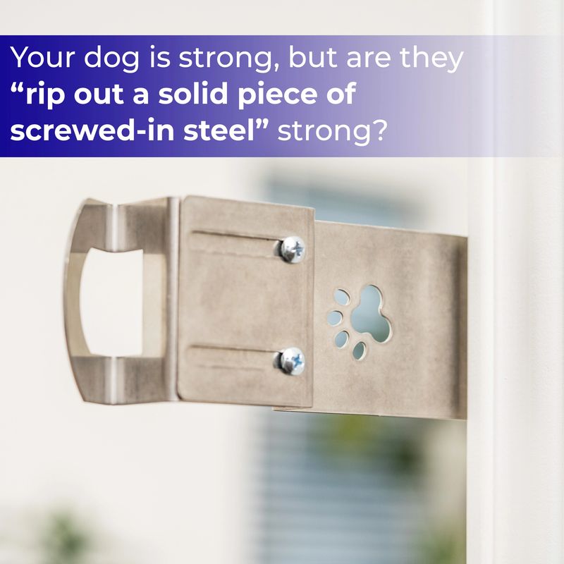 Door Buddy®: Door Latch Plus Door Stopper to Dog Proof Litter Box