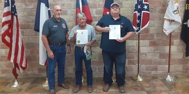 Medina Greys Camp 2254 Commander Charles Thacker. Swearing in 2 new members to the camp at the camp 