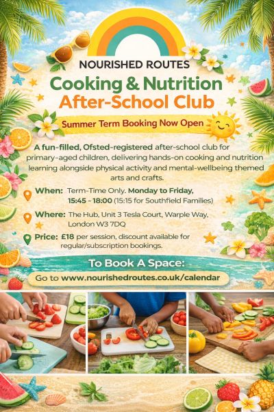 Cooking &amp; Nutrition after-school club booking now open.