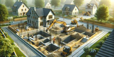 Excavator working on Foundation Digs