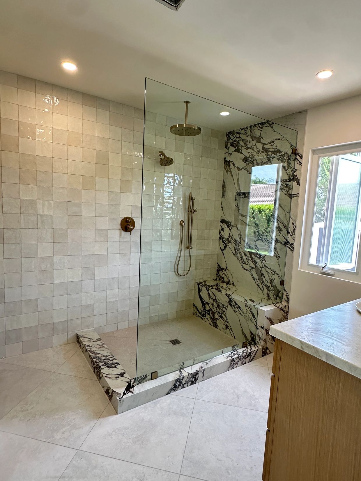 Luxury bathroom remodel by Justice Renovations in Canyon Lake, CA