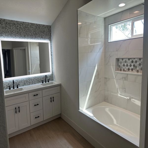 Master bathroom upgrade by Justice Renovations. Temecula, CA bathroom remodel 