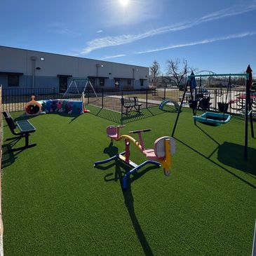Artificial Turf Playground Installation ALL PLAY BLEND