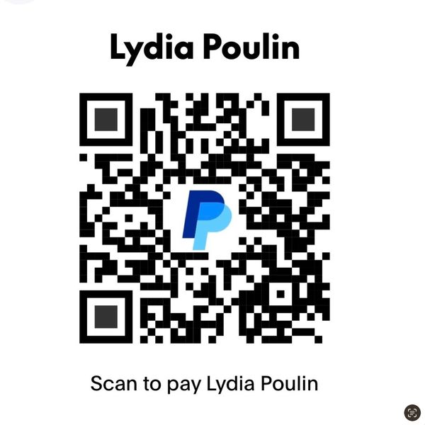 QR code for paying Lydia Poulin via PayPal.