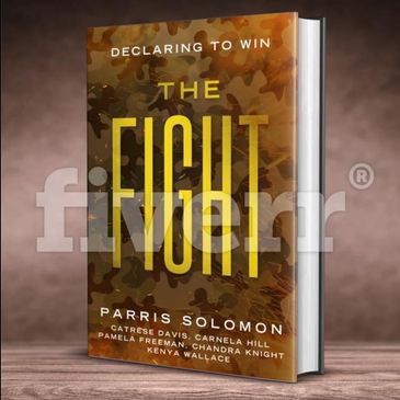 Book titled 'The Fight' by Parris Solomon with a camouflage background cover.