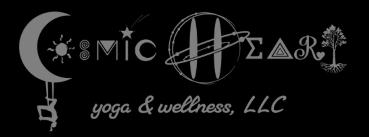 Logo for Cosmic Heart yoga and wellness.