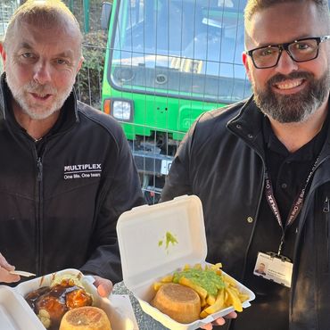 THP Corporate Catering serving Pie & Mash