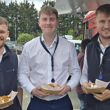 THP Corporate Catering serving mini donuts for the staff at Worldwide Fruit