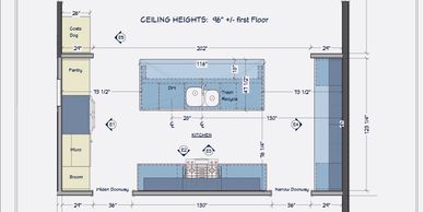 Kitchen design construction plan