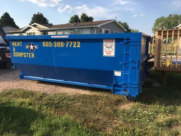 roll-off dumpster provided in convenient location