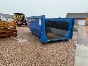 roll-off container delivered to commercial client