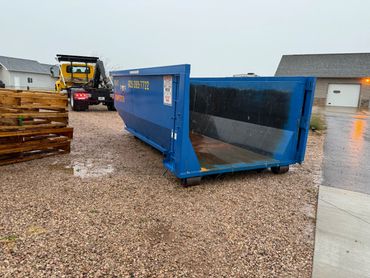 roll-off container delivered to commercial client